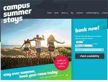 Tablet Screenshot of campussummerstays.co.nz